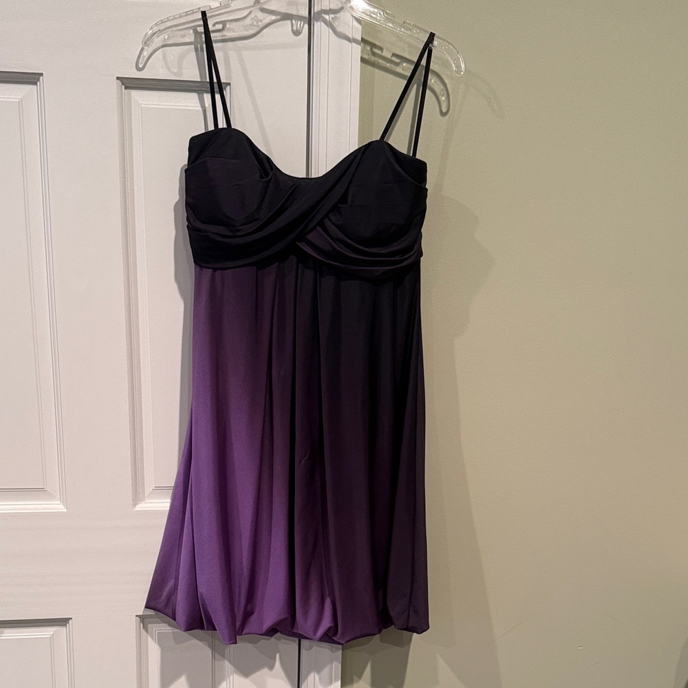 Chic Black and Purple Gradient Dress